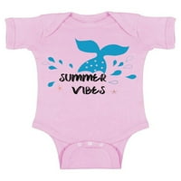Newkward Styles Beach Baby Bodysuit Skraćeno rukav Summer Vibes Romper za djecu Ljetne Roma za dječake
