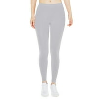 Žene s malim strukom neprozirne meke joge Slatke hlače čvrste dužine hlače Žene casual hlače sive s