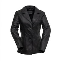 Prva proizvodnja WBL3001-M-M-BLK Dahlia kožna jakna, crna - srednja