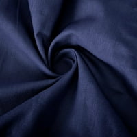 Dugi rukav draped tunika za žene, vrat za posadu pamučna majica labava comfy casual bluza Solidac Basic