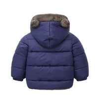 Vučeni dječaci Djevojke Kid Winter Debela jakna Topli patentni zatvarač s kapuljačom Vjetrootporni kaput