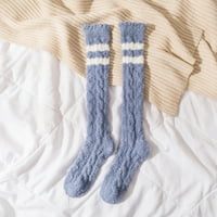 Božićne ponude Zimske žene CORAL FLEECE SOCKS Srednja cijev Spavanje kući Solidne Calf čarape Veliki