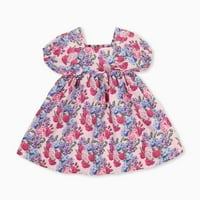 PEDORT Ljetne haljine za djevojčice Male djevojke za djevojčice Ljetne cvijeće haljine Pamuk A-line