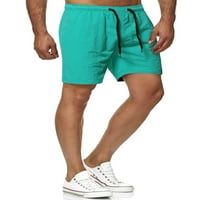 Muškarci Plaža Kratke hlače Swim Swim Solid Color Ljetne kratke hlače Havajski mini pantalone Kuća za odmor Beaper White 2xl
