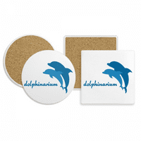 Blue ocean prijateljski delfinski uzorak coaster šalica za šalice upijajuća kamena Cork Base Set