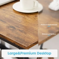 Laktonski radni stol bez napora sa željeznim policom i ladicama, idealan za laptop, igranje i pisanje,