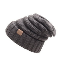 Pxiakgy kape za žene uni šešir topla zimska vunena pločica Ski beanie lobanje Slouchy Caps šešir p + jedna veličina