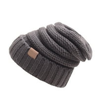 Pxiakgy kape za žene uni šešir topla zimska vunena pločica Ski beanie lobanje Slouchy Caps šešir p +