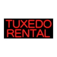 Neonski znak za iznajmljivanje TUXEDO-a-stakla izrađen u SAD-u