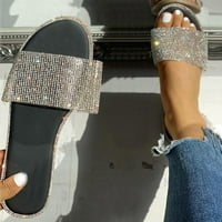 Ženske klizne sandale - plaža otvorena prst casual New Style Ljeto s ravnim klizačima # crno-36