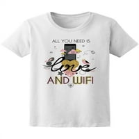 Sve što trebate je ljubav i wifi majica Žene -Image by shutterstock, ženska XX-velika