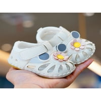 Oucaili Dojenčad cipele prve šetače Sandale Mekane jedine ljetne sandale izdužene zatvorene nožne dječje djevojke bež 5.5c