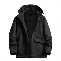 Muška Plus size Solid casual jakna sa kapuljačom modni labavi planinaring Top prozračni kaput sa zimskom