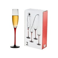 Šampanjne flaute, visok, dugački stabljika, elegantna i nježna stakla, ručno rađene naljepnice za kristalne