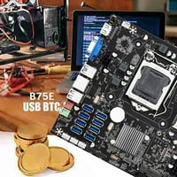 B75E kartica BTC rudarska ploča + CPU + ventilator za hlađenje + termička mast B Chip LGA DDR RAM MSATA podržava USB3. Luke
