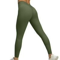 Ženske vježbe testirske joge hlače s visokim bipom i hip dizalicama odijelo joga hlače ljubičaste l