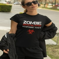 Zombie Apokalipse Odgovor Bio je Biohazard Design Dizajn žene Crna majica, ženski medij