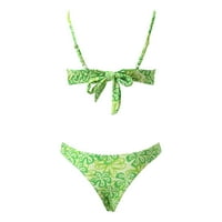 Hawaii Vintage kupaći kostimi Ženski kupalište Ženski Split kupaći kostim bikini odijelo Zeleni cvijet