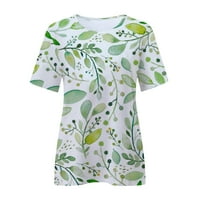 Ležerne majice Zelene ženske majice Poklon za magistracije Žene modne vrhove printe casual labavi fit