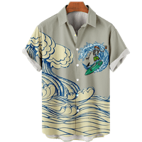 Muška košulja Muška havajska majica Summer Style Ispiši kratko dugme s kratkim rukavima niz havajska