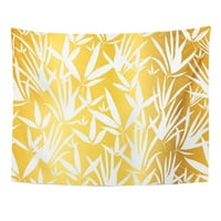 Žuti zlatni i bijeli bambus odlično odlično odlično za tropsko odmoru zidne umjetnosti Viseći tapiserija