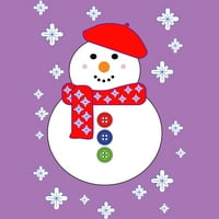 Božićni snjegović Djevojke ljubičasti grafički grafički tee - Dizajn od strane ljudi s