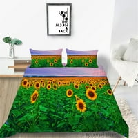 Suncokret slikarski poklopac pokrivača Moderna kućna posteljina posteljina Poklopac sa jastukom, punom