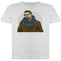 Zgodan hipster Man Majica Muškarci -Mage by Shutterstock, muški medij
