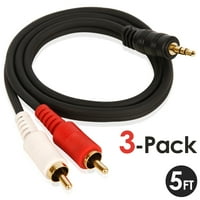 RCA kabel, TTECH RCA u [5ft hi-fi zvuk] lylon-pletenica RCA to AU audio kabl Kompatibilan sa DJ kontroler