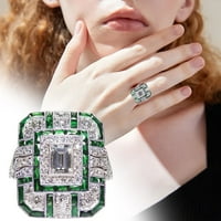 Prstenovi za žene puni dijamantski kruški oblik prstena za rođendan prijedlog za rođendan modernim angažmanom