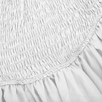 Charella ženske nepravilne čvrste boje livene livene suknje kratke suknje hlače pola suknje bijela,