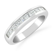 Carat 10k bijela zlatna princeza rezana laboratorija odrasli dijamantni bridalni vjenčani prsten za