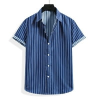 Giligiliso Clearence Muns Tops casual muške havajske majice kratkih rukava Stripe ljetni gumb dolje