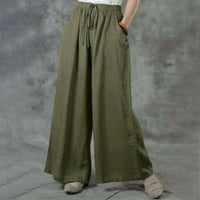 Ženska modna ljetna puna casual džep elastični struk duge hlače hot6s4487133