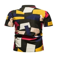 Voguele Muška majica Cvjetni print TOP HENLEY CACT majica Plaža Bluza Havajski ljetne majice Style L
