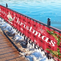 ZEDKER Clearsance Božić, Chritmas Decor Božićni baner na otvorenom - 98.42x, božićni prednji trijem, baner božićnog dvorišta, božićno dvorište