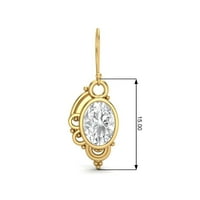 Ovalni oblik Opal Sterling Silver Gold Vermeil Filigranski viseće žene vjenčanice
