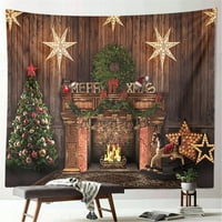 Božićna tapiserija zid viseći kućni dekor, izvlačenje izvlačenja i santa, tapiserija za spavaću sobu,