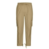 Muške klasične teretne pantalone pamučne ležerne rastezljetne radne pantalone Redovno ravno učvršćuju