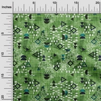 Onuone pamuk Poplin Twill Zelena tkanina oblikuje geometrijsku tkaninu za šivanje tiskane plovidbene