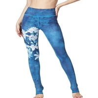 Avamo cvjetni ispisani joga hlače za žene dame visoki struk Stirrup pantalone za pantalone na nogama