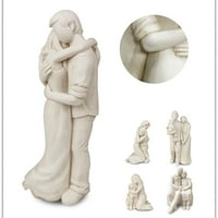 Artwork ornament za ljudsko oblikovane porodice Majka oca dječije porodice ispaljeno ručno oslikane figure Decre Decor zagrljaj par keramičke skulpture za dane majke rođendanski pokloni