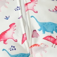 Biayxms dječji dječaci Dječji devojke pase zadebljane skokove dugih rukava Dinosaur Print Zip up zimskih
