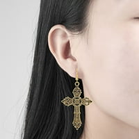 ✪ Minđuše od legure u obliku križa Gothic jedinstveni poprečni ispusti minđuše duge naušnice nakit naušnice poklon za žene djevojke