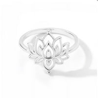 Tyyella ženski prstenovi od nehrđajućeg čelika Vintage Golden Lotus prstenovi Muški mjesec sunčevi prstenovi za prstenje za vjenčanje, prstenovi A3