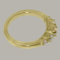 Britanci napravili tradicionalni čvrsti čvrsti zlatni prsten od 10k s prirodnim Opal Womens Remise Ring