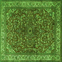Ahgly Company Zatvoreni kvadrat Perzijski zeleni tradicionalni prostirke, 5 'Trg