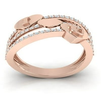 Prirodno 1carat Round Cut Diamond Prong 3-redni ženski vjenčani prsten za svadbeni godišnjica čvrstih