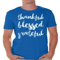 Neugodni stilovi Sretan Thanksbliing majica Zahvaljuje blagoslovljene zahvalne majice za muškarce