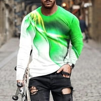 Sdjma Muška hipster hip hop Sve preko grafike Longline majica Muškarci dugih rukava Štampanje okrugle vrat Pulover T Majica Bluza